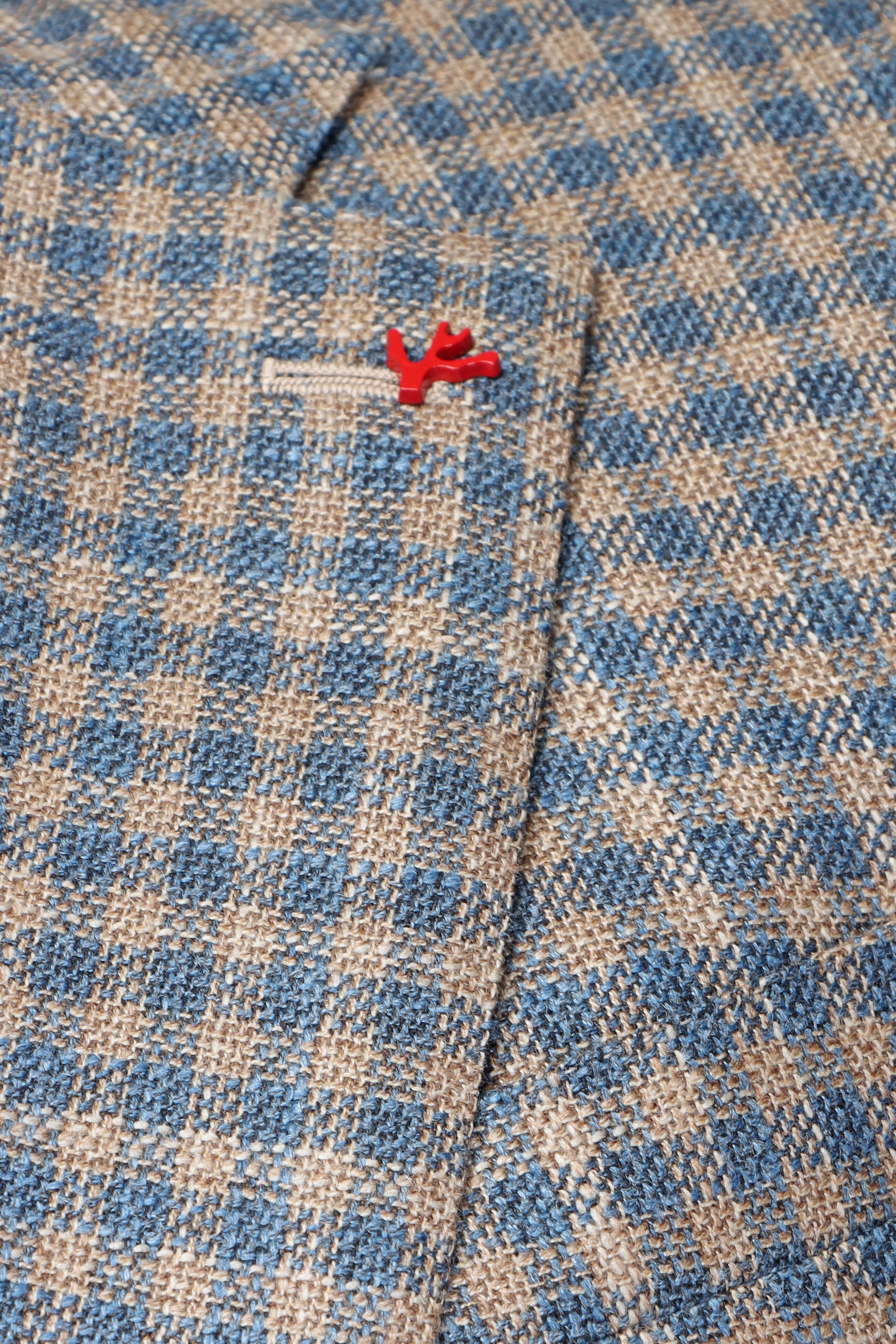 Isaia - Steel Blue & Flax Check Sportcoat