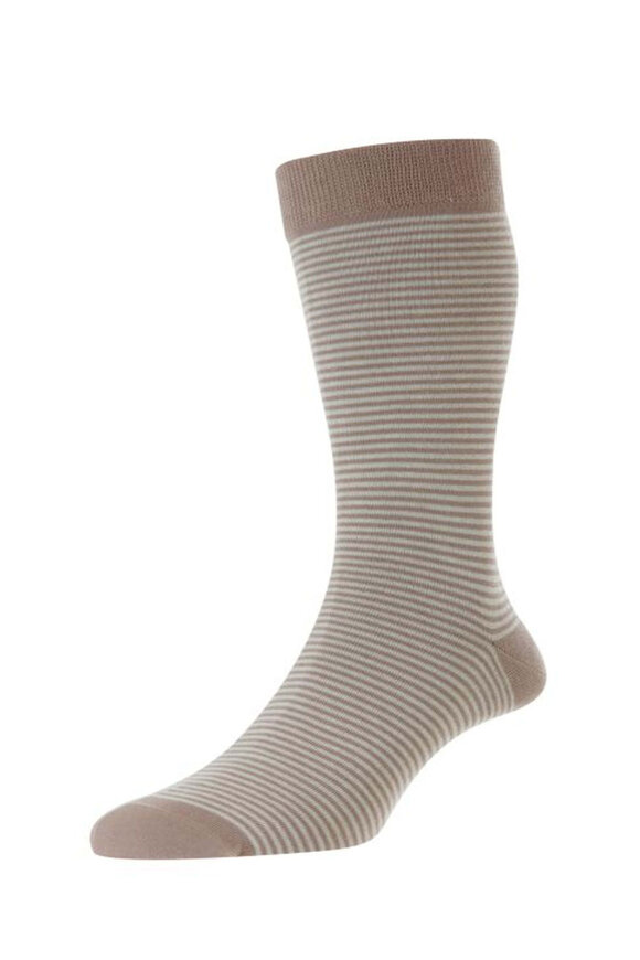 Pantherella  Mushroom Striped Midcalf Sock