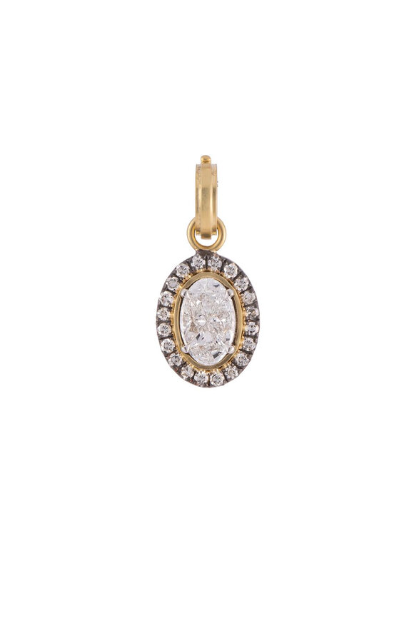 Sylva & Cie Mosaic Diamond Oval Pendant