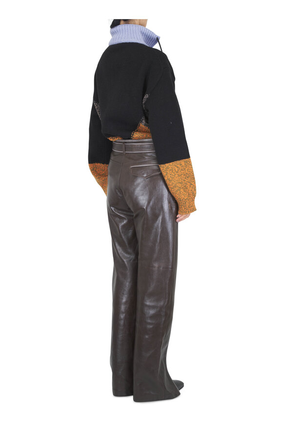 Aquatalia Stassi Black Leather Short Boot - view 3