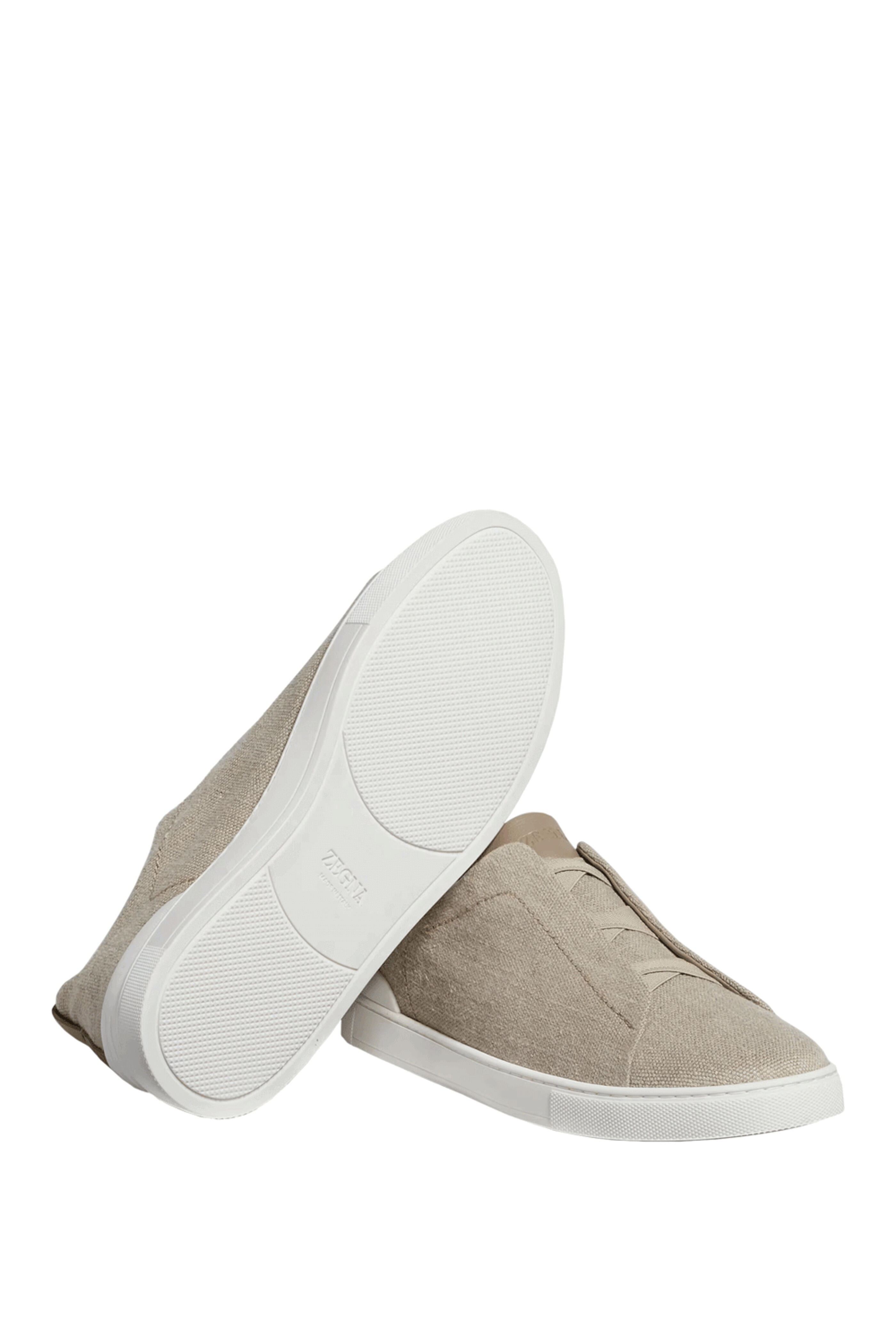 Zegna - Linen Triple Stitch Sneakers in Natural