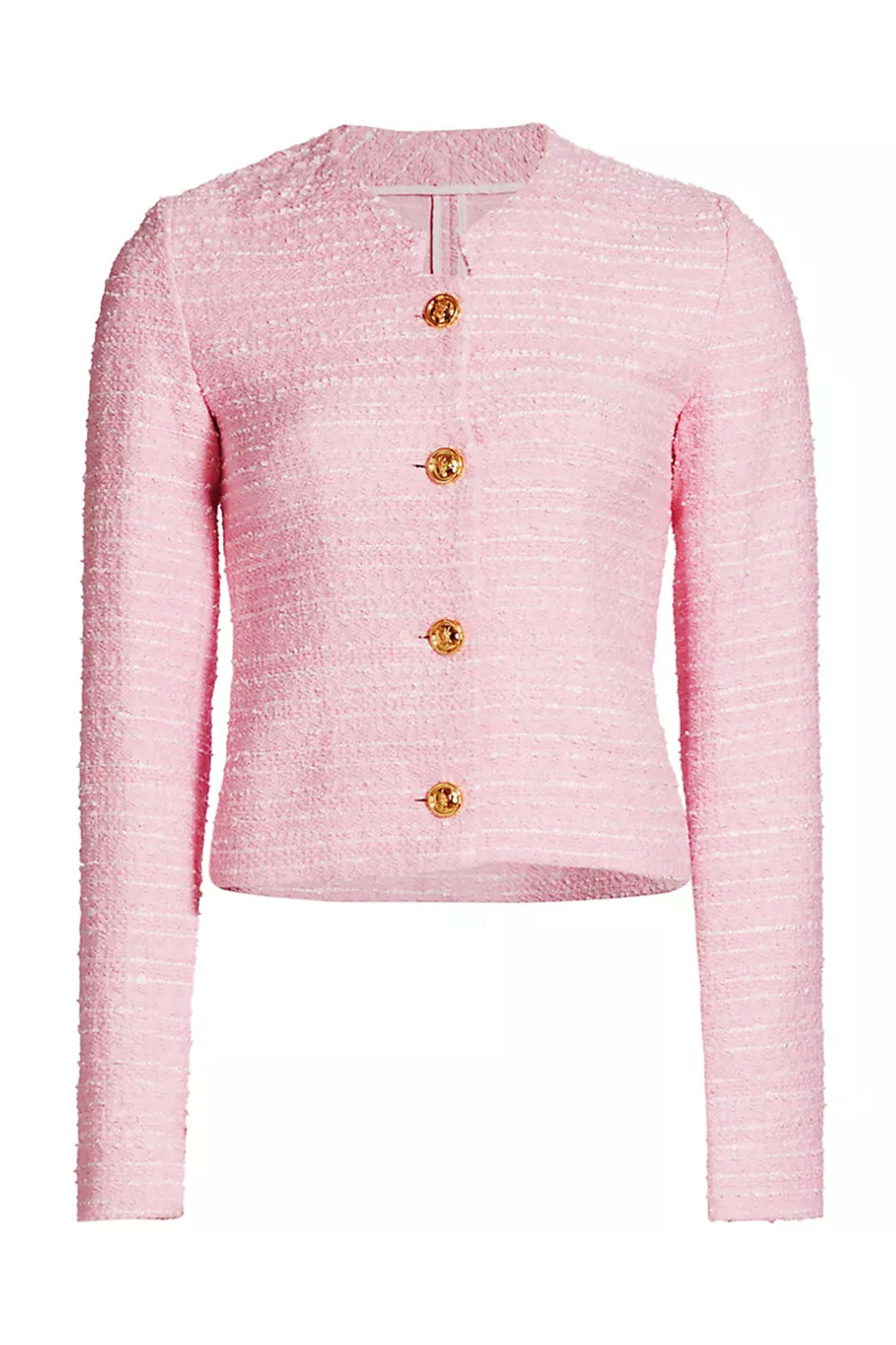 Giambattista Valli - Rose Quartz Boucle Tweed Jacket