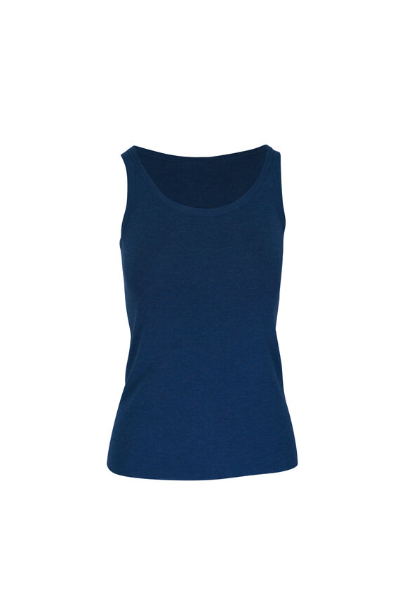 Akris Punto Teal Wool Knit Tank