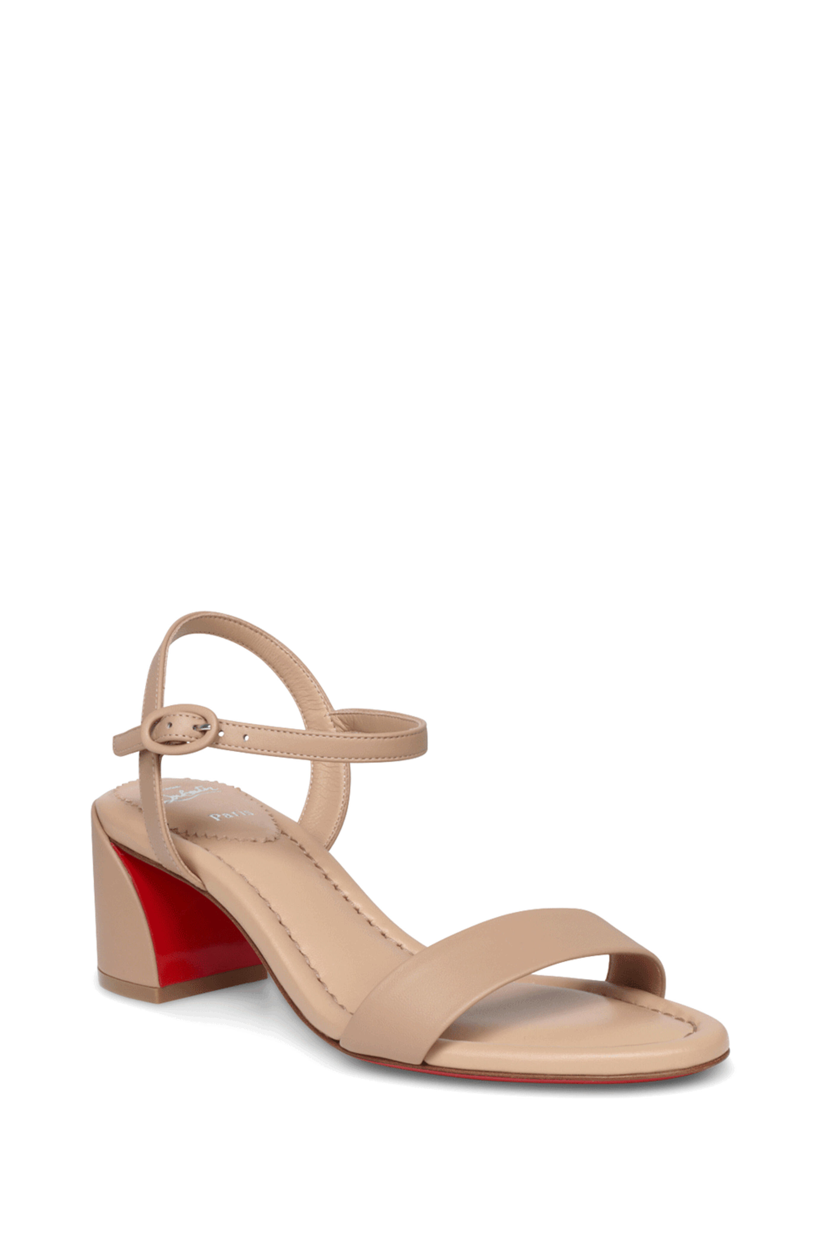 Christian Louboutin - Miss Jane 55 Blush Leather Sandal