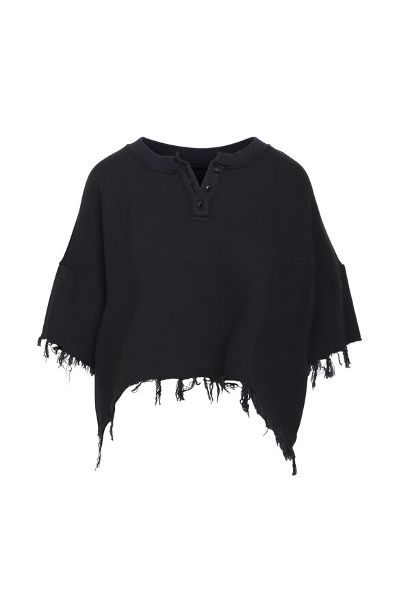 Askk Great Jones Stone Black Crop Pullover
