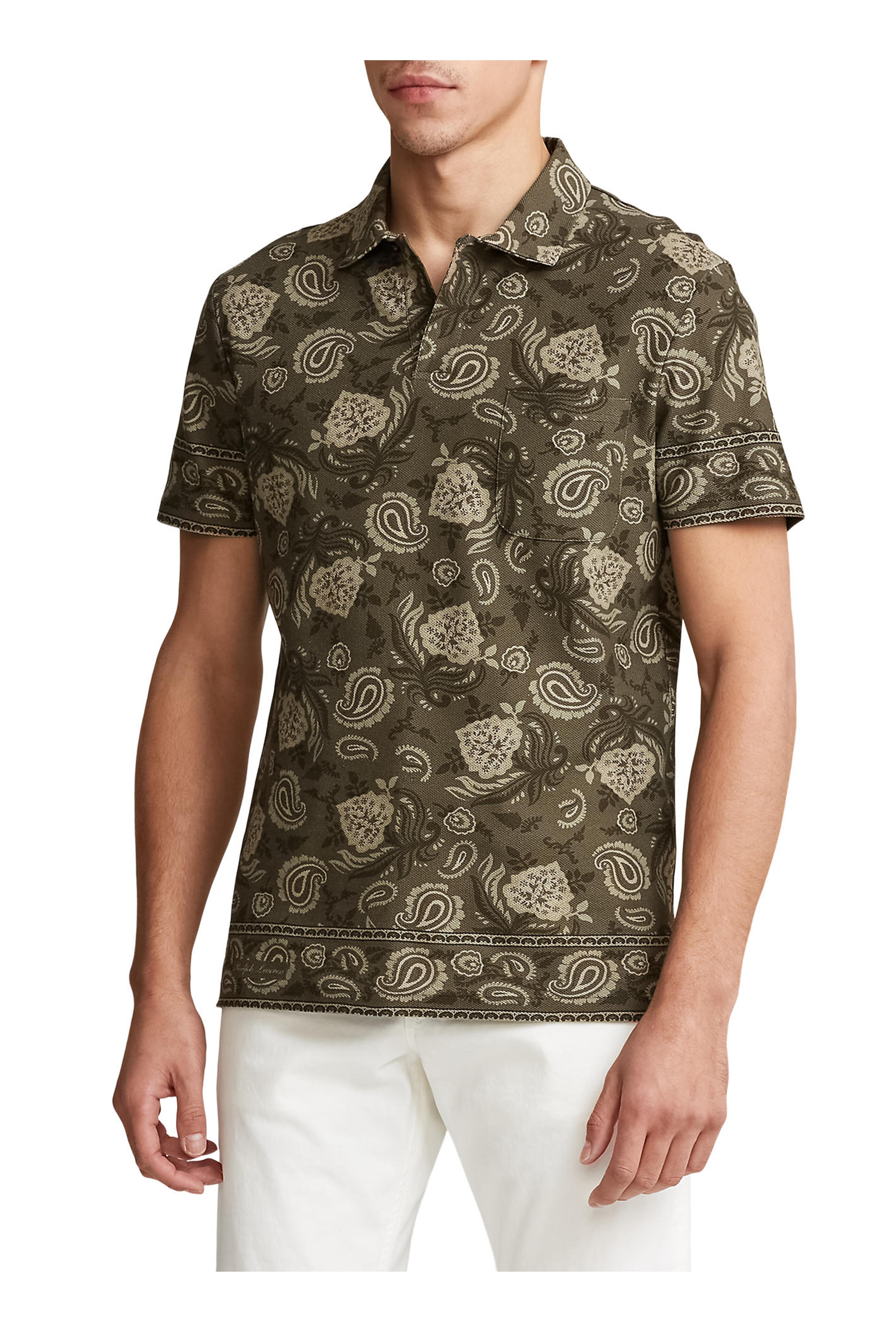 Ralph Lauren Purple Label - Safari Choppa Slim Paisley Piqué Polo Shirt