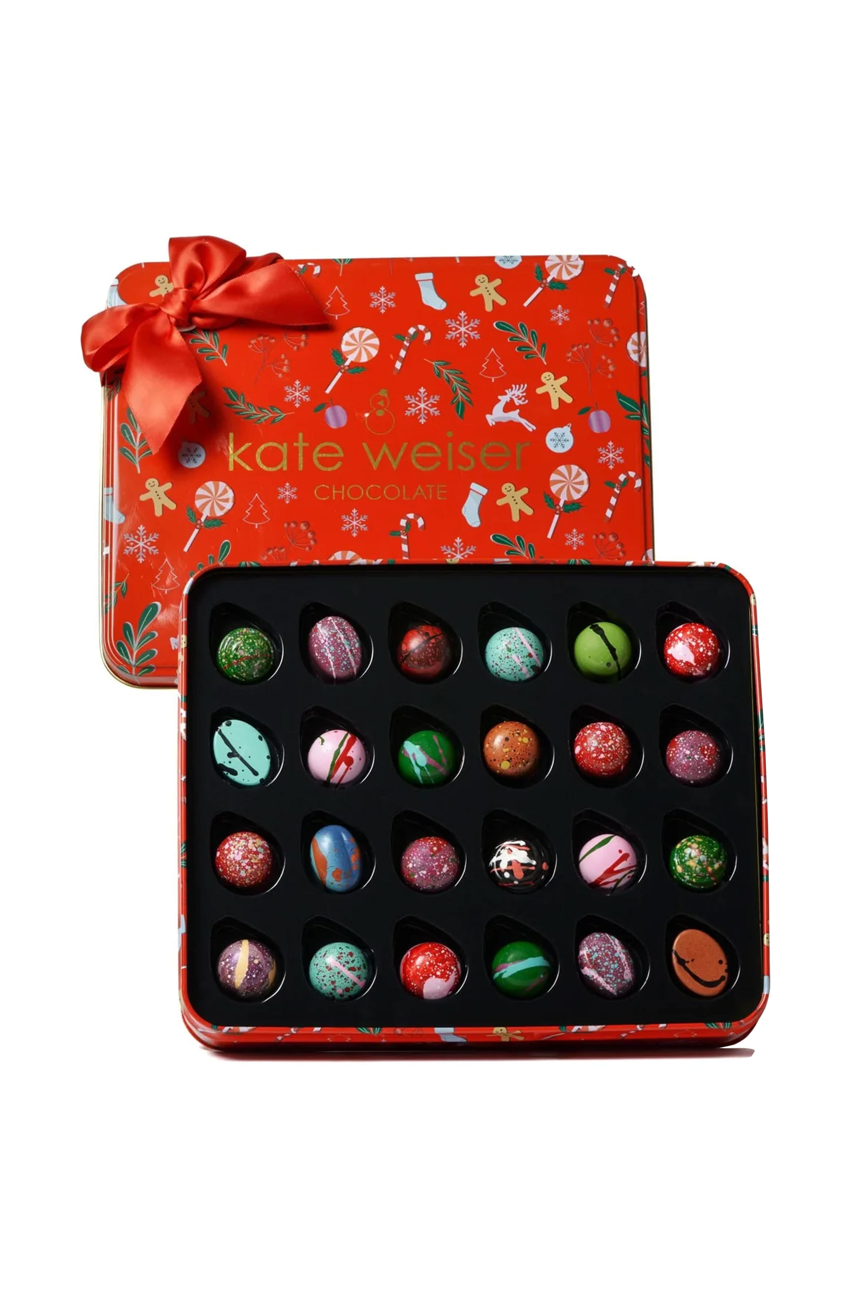 Kate Weiser Chocolate - 24 Piece Holiday Chocolate Gift Tin
