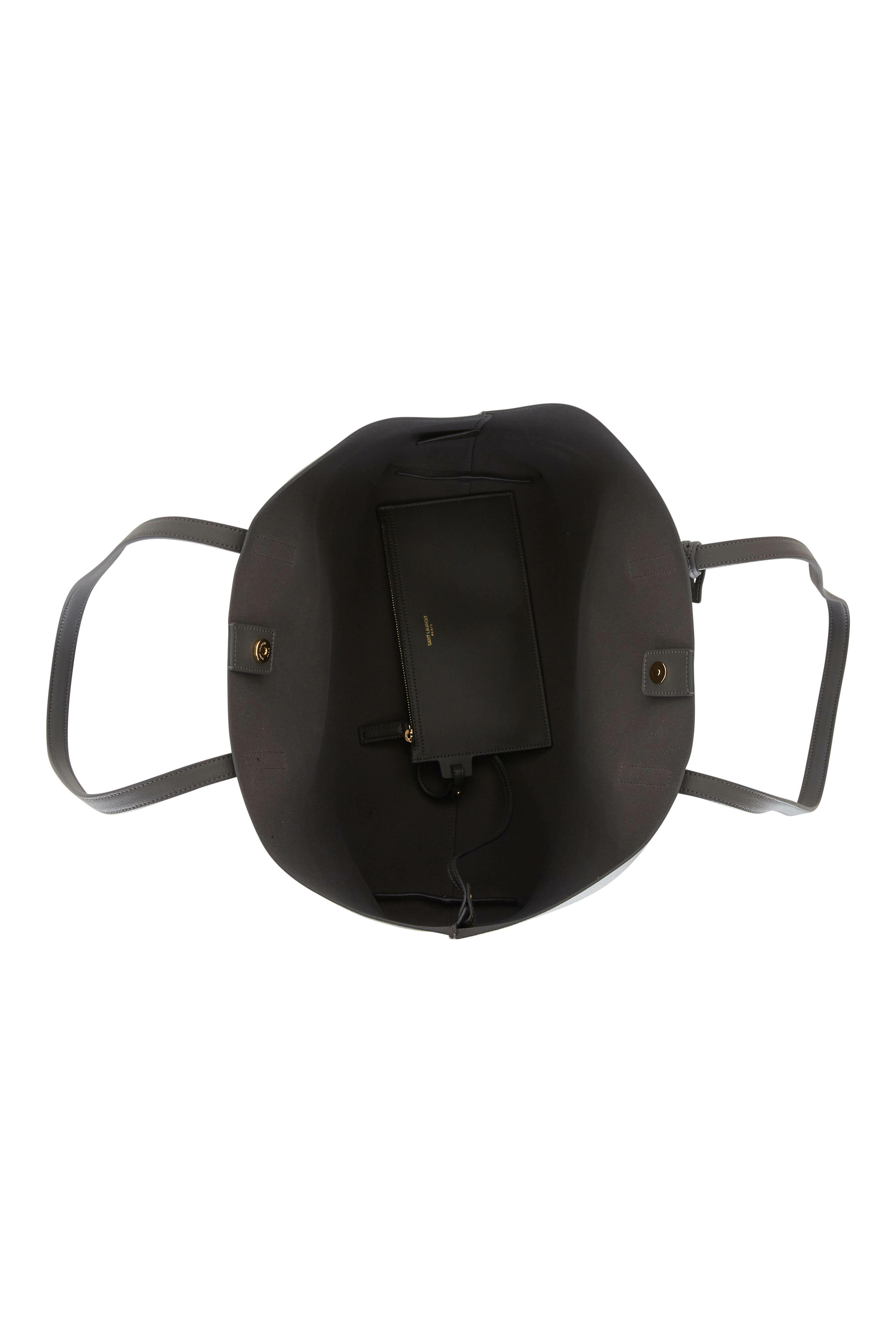 Saint Laurent - East West Storm Gray Leather Shopping Tote