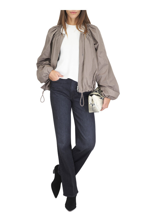 Totême T-Lock Natural Embossed Leather Clutch - view 4