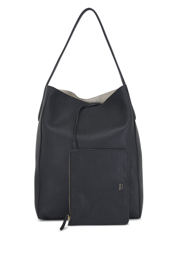 Khaite - Frida Black Leather Hobo Bag 