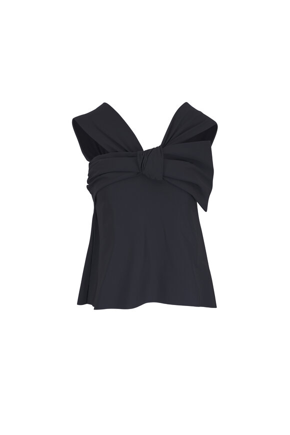 Dorothee Schumacher Modern Flow Pure Black Halter Top - view 1
