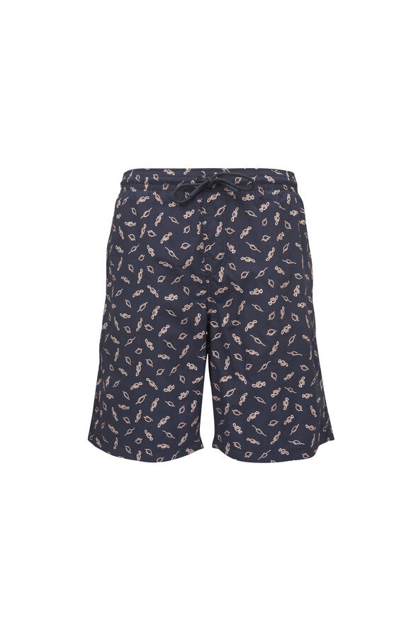 Loro Piana Navy Blue Swim Trunks