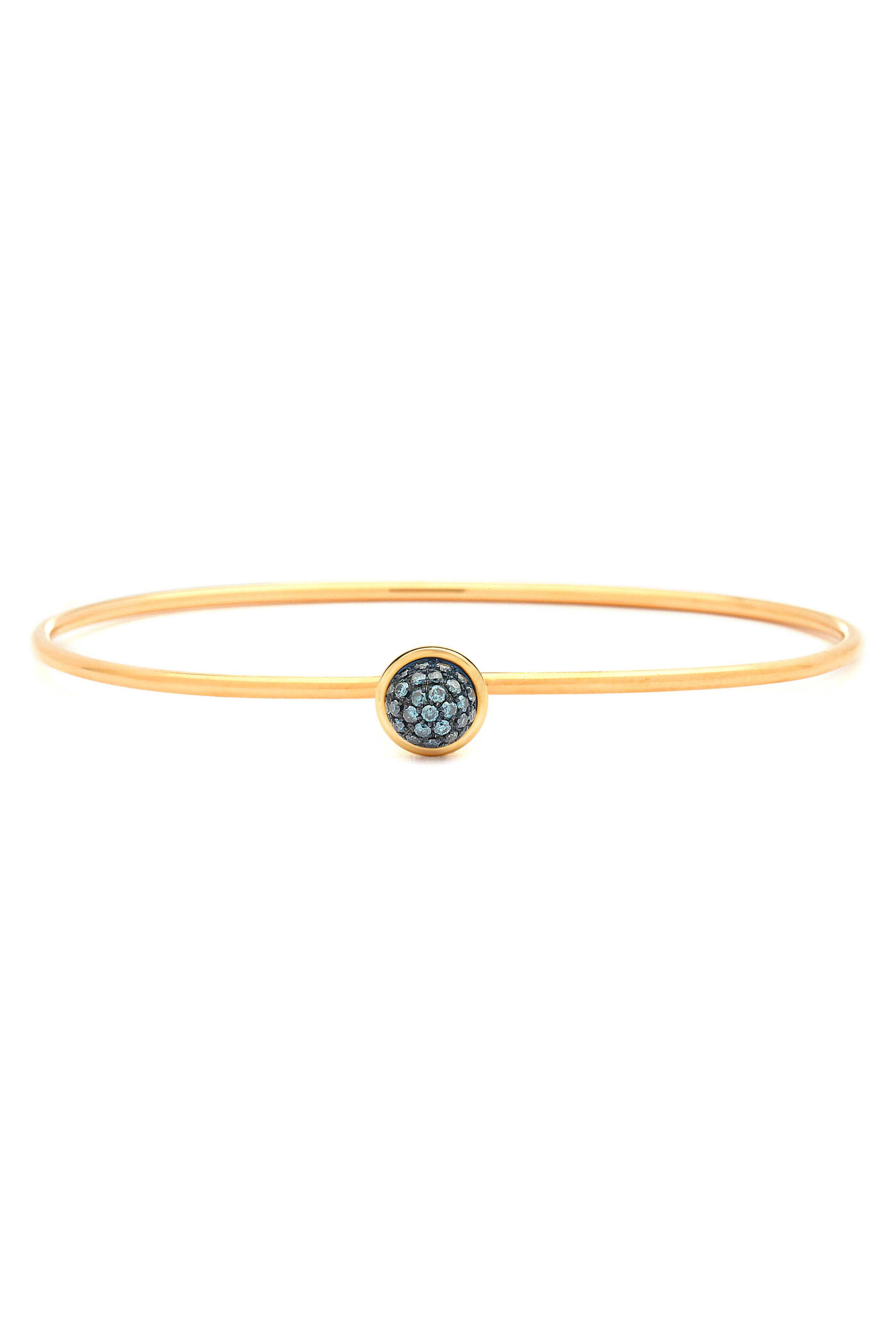 Syna Gold Blue Diamond Stacking Bauble Bracelet