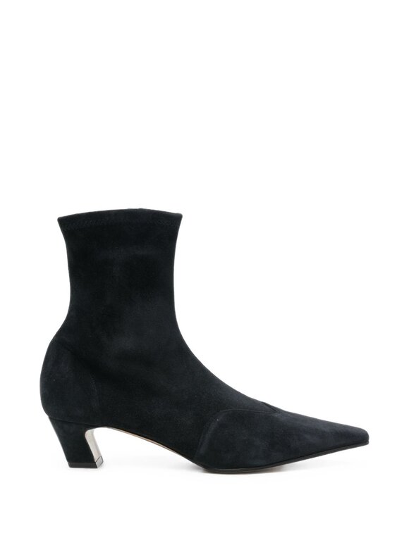 Khaite Nevada Midnight Stretch Suede Boot, 40mm - view 5