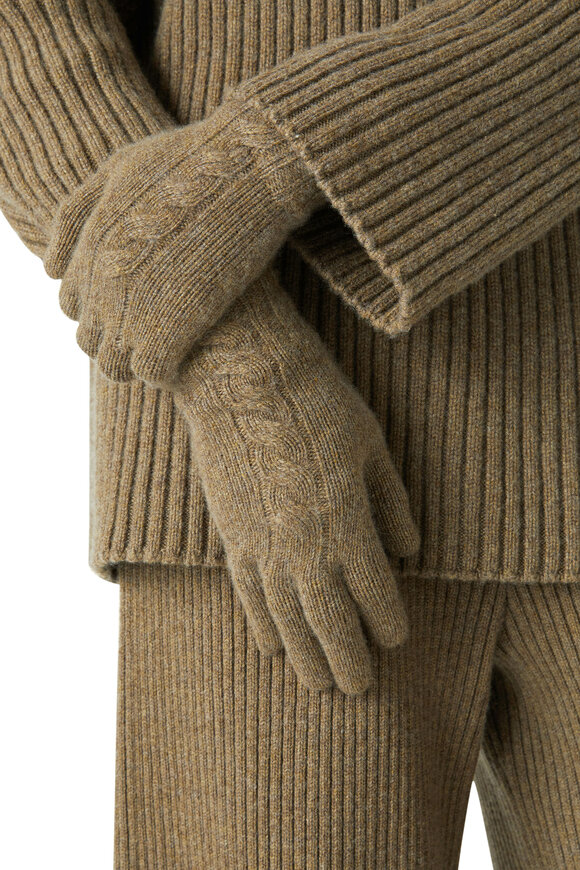 Loro Piana - Napier Tundra Green Cashmere Gloves