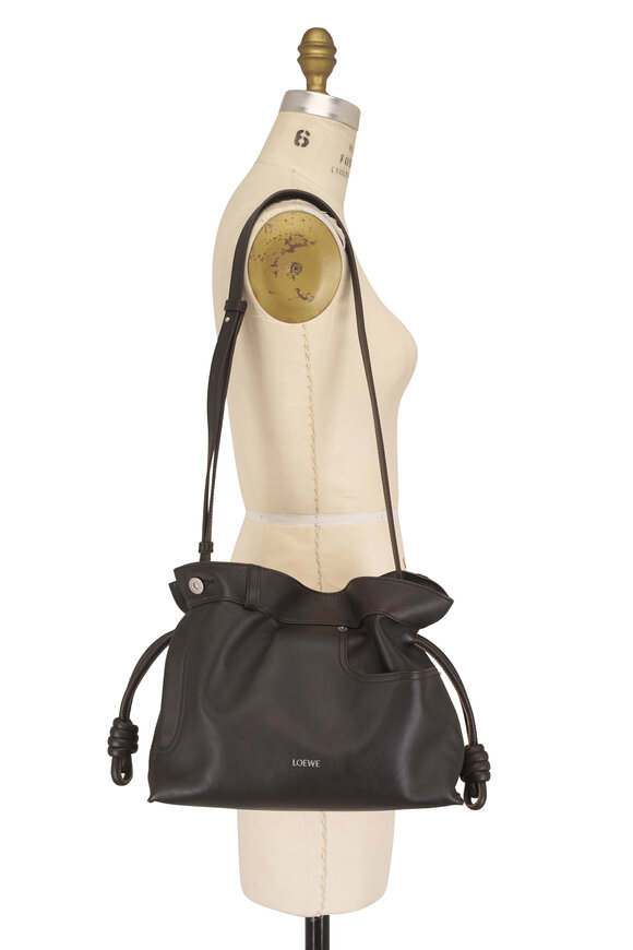 Loewe Medium Panta Flamenco Vintage Brown Leather Clutch - view 7