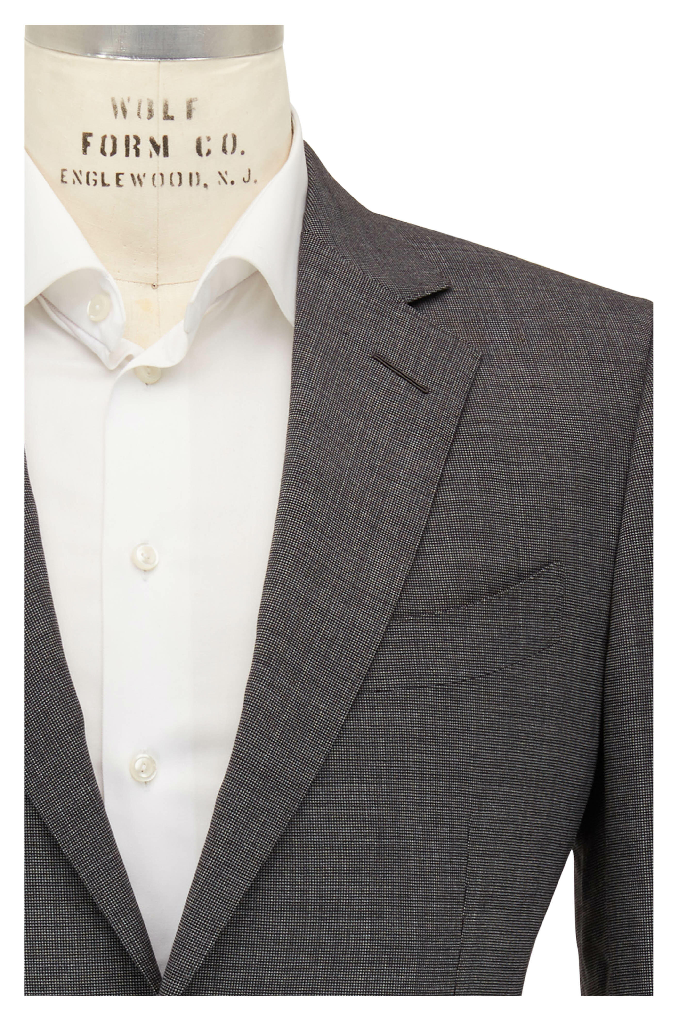 Tom Ford - Gray Pinpoint Melange Stretch Wool Suit