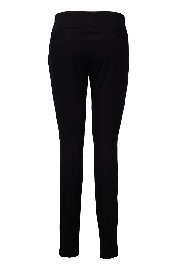 Veronica Beard - Black Seamed Cotton Moto Leggings