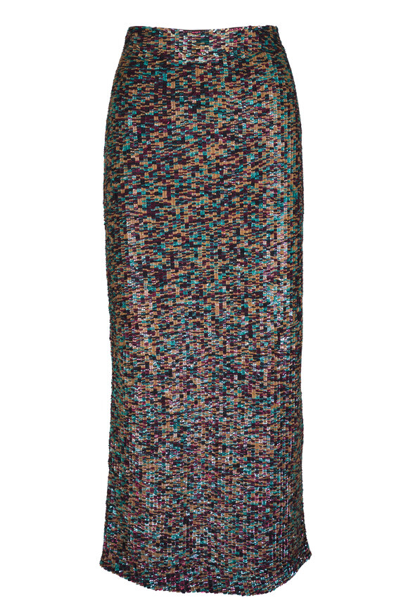 TWP Sylkie Multicolor Beaded Skirt