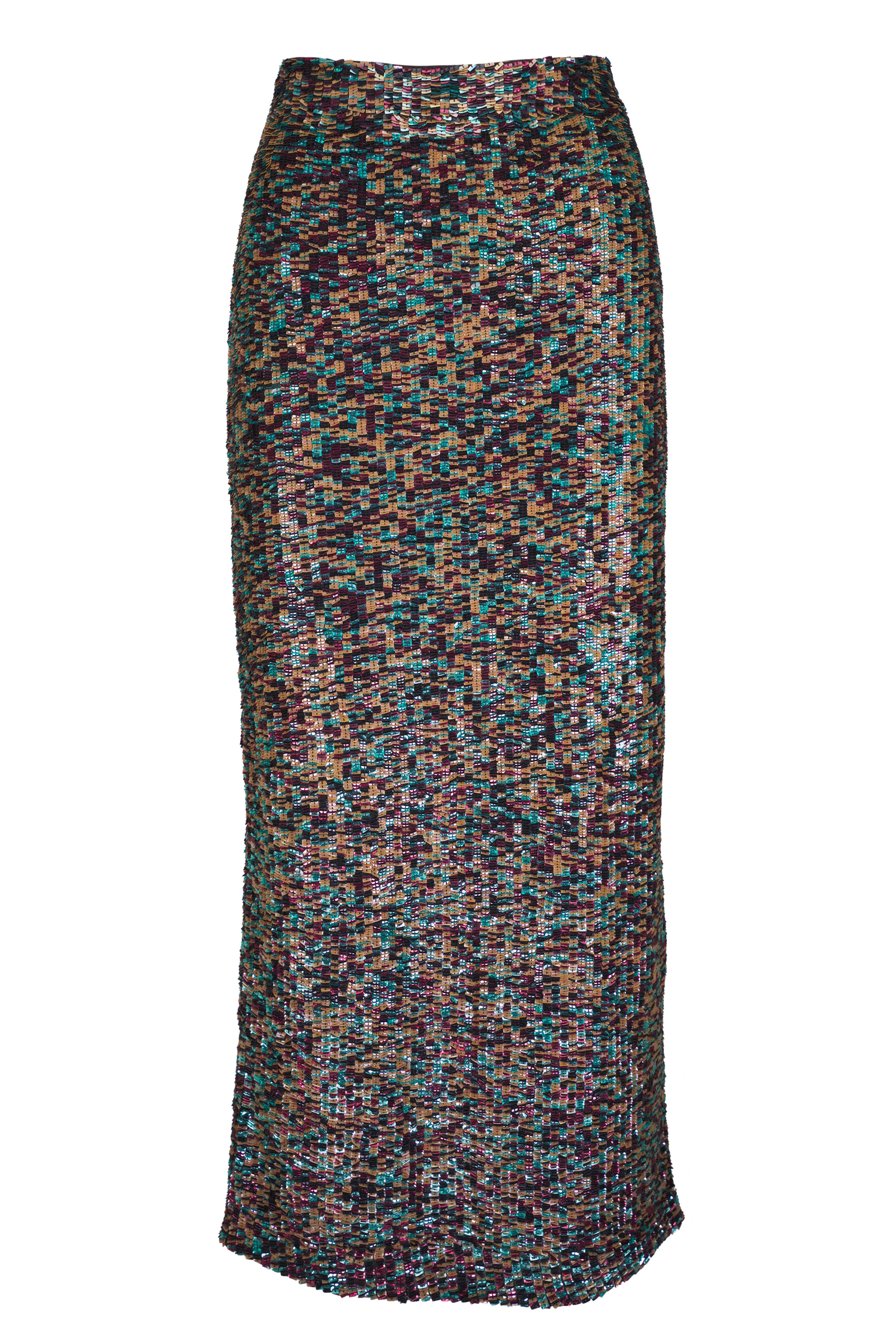 TWP - Sylkie Multicolor Beaded Skirt