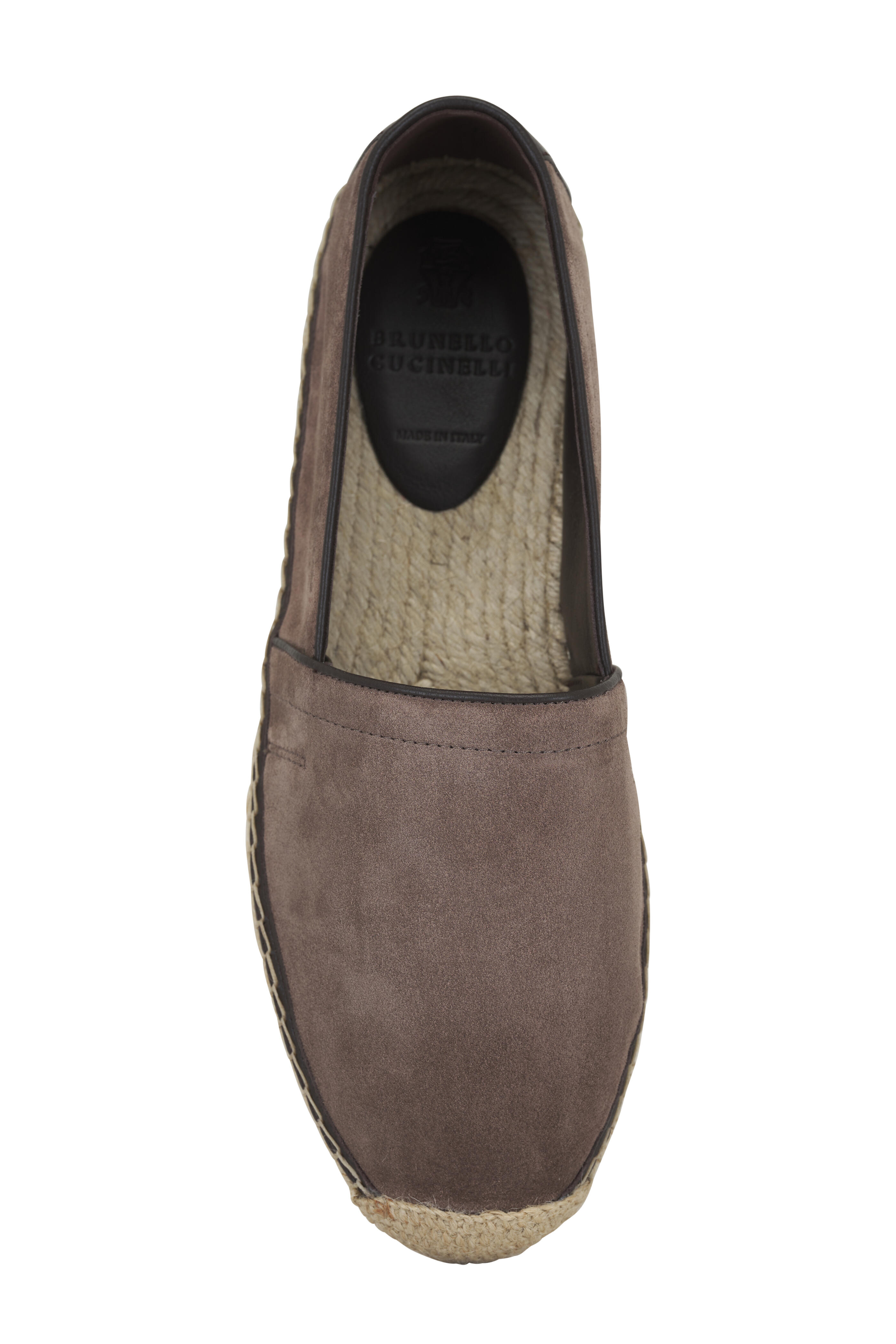Brunello Cucinelli - Bisonte Gray Suede Espadrille Loafer