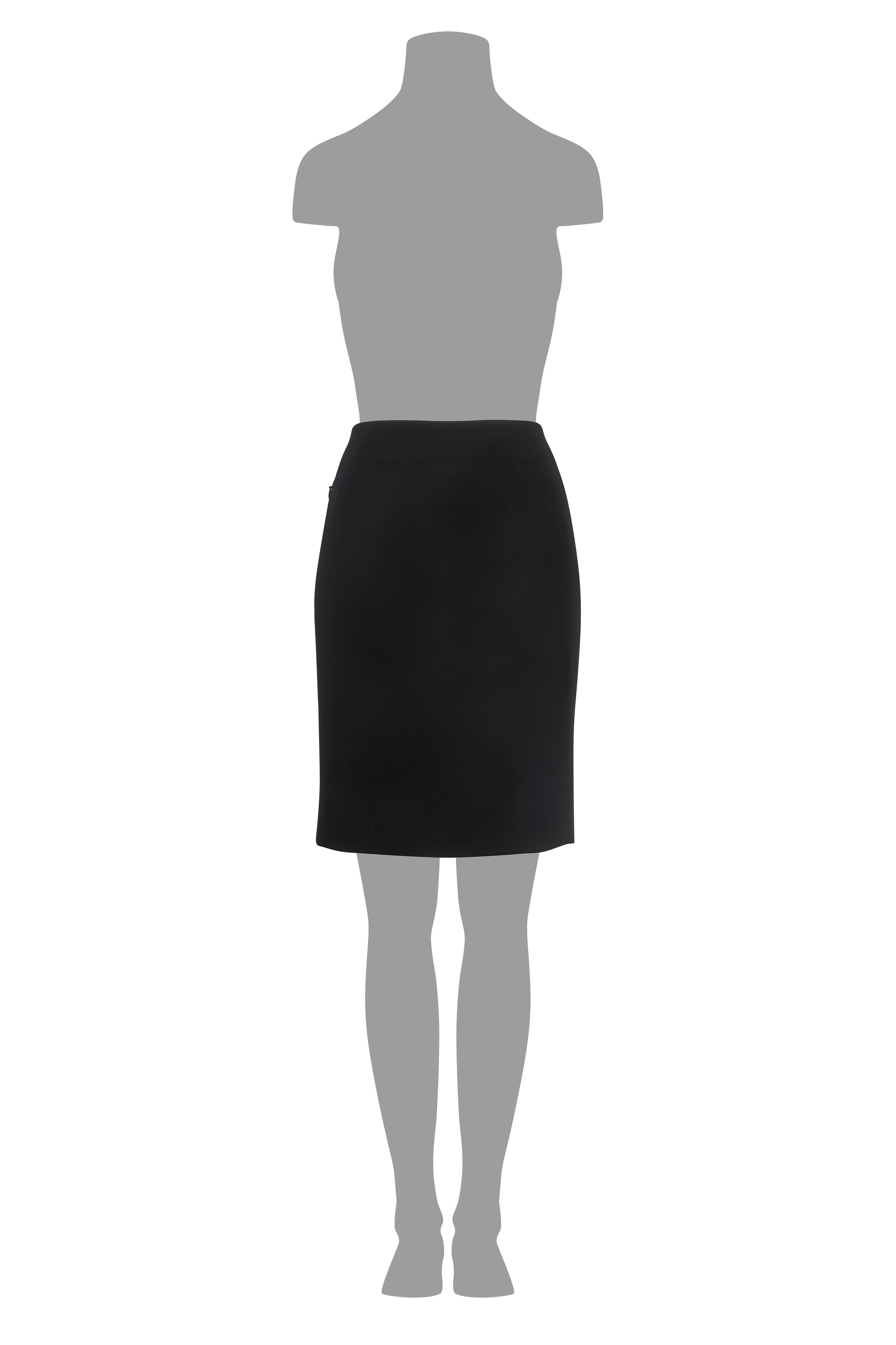 Akris - Black Slim Wool Skirt
