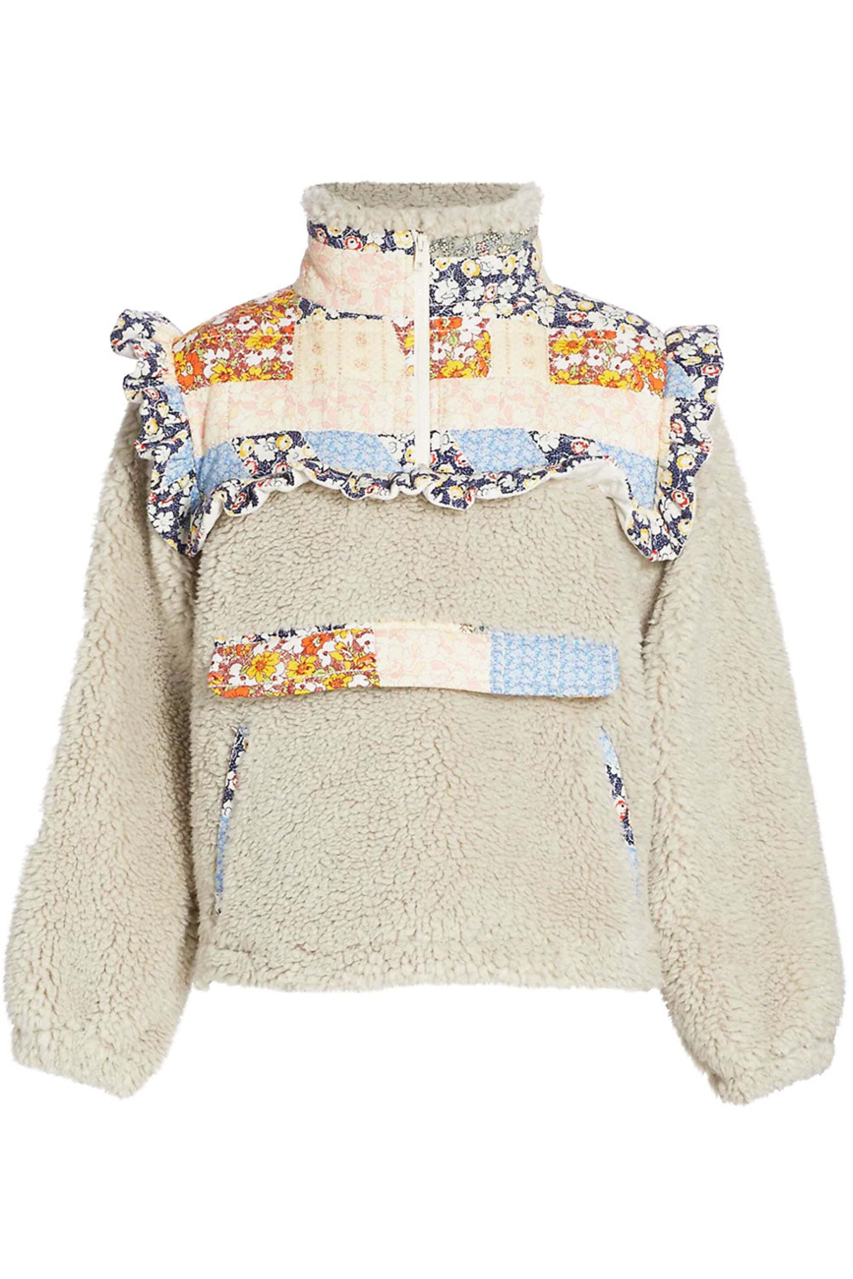 Sea NYC - Quilted Patchwork Sydney Quarter Zip Pullover