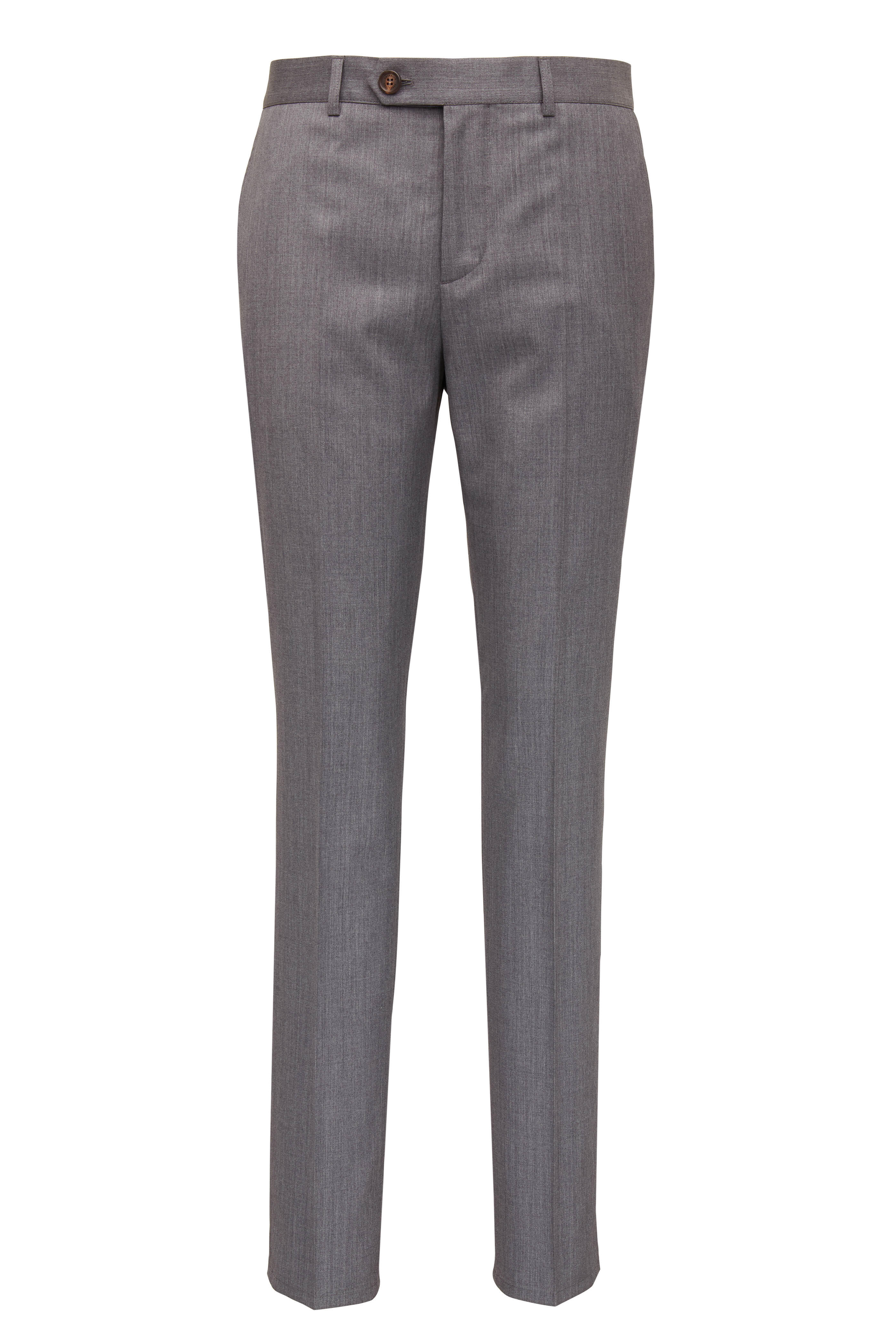 Brunello Cucinelli - Medium Gray Wool Pant | Mitchell Stores
