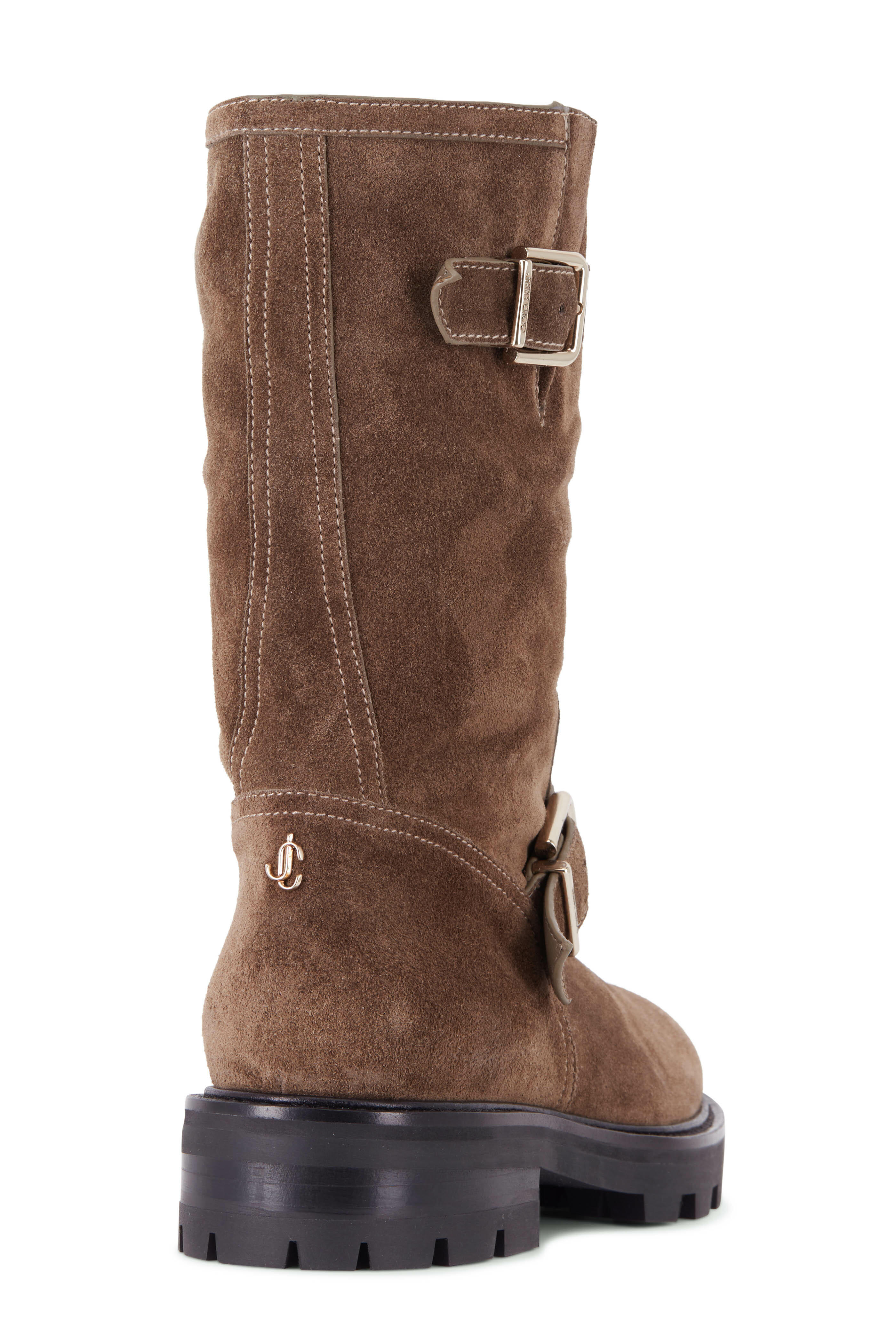 Jimmy Choo - Biker II Clay Suede Two Buckle Boot