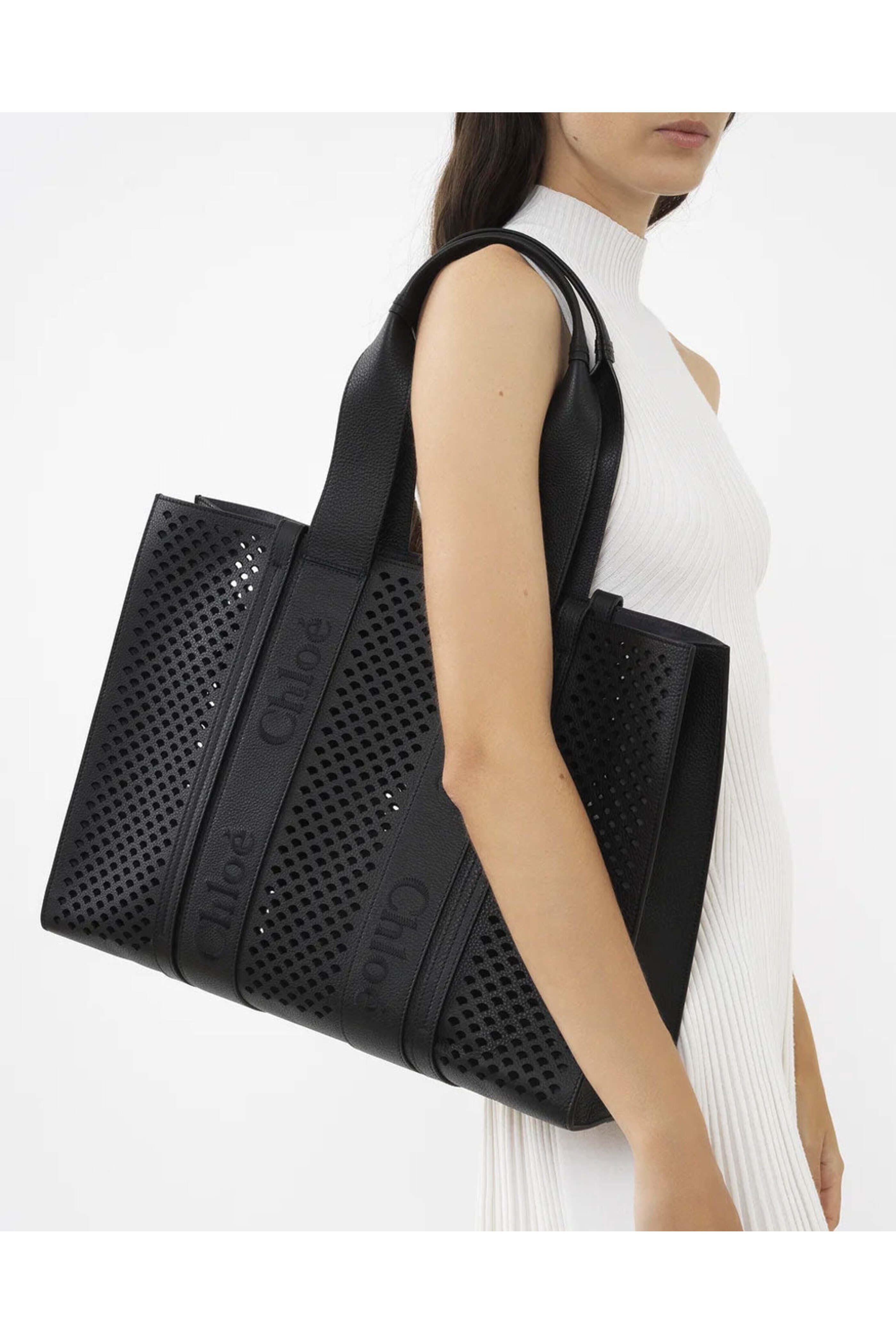 Chloé - Large Woody Tote Bag in Grained Leather | Mitchell