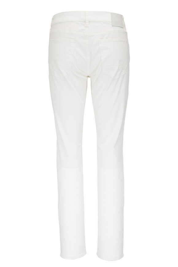 Hudson - Blake Pale White Slim Straight Jean