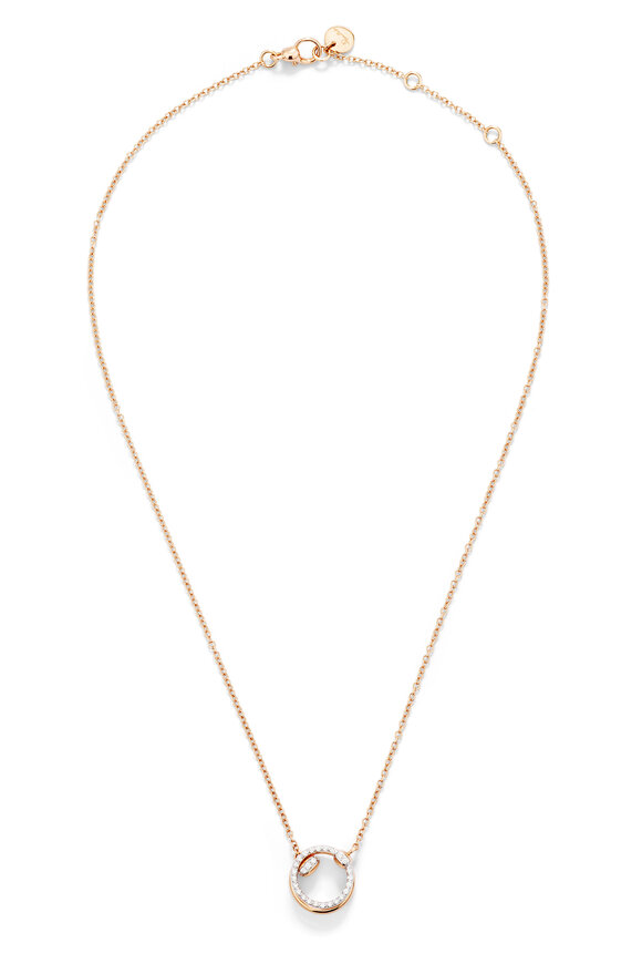 Pomellato 18k Rose Gold Diamond Together Necklace - view 1