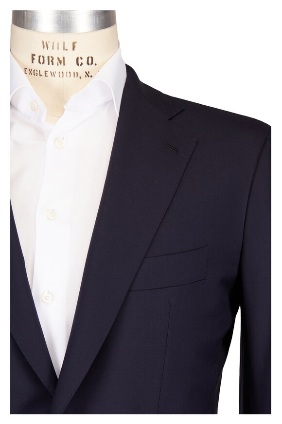 Cesare Attolini Navy Blue 160s Wool Suit - view 1