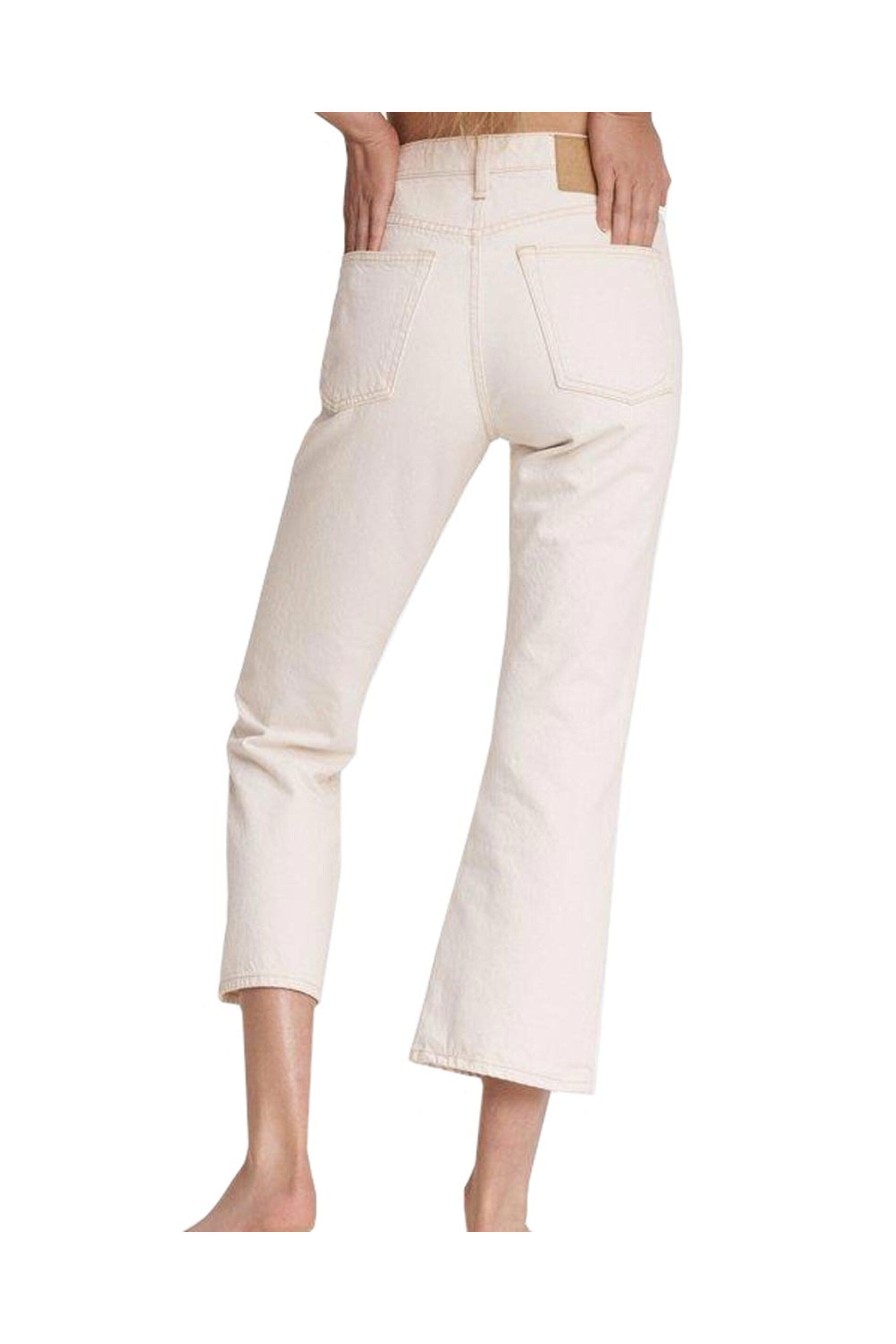 Rag & Bone - High Rise Crop Flare Maya Jean in Ecru