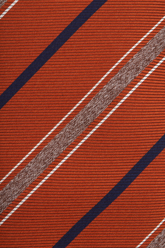 Brunello Cucinelli - Orange Stripe Necktie