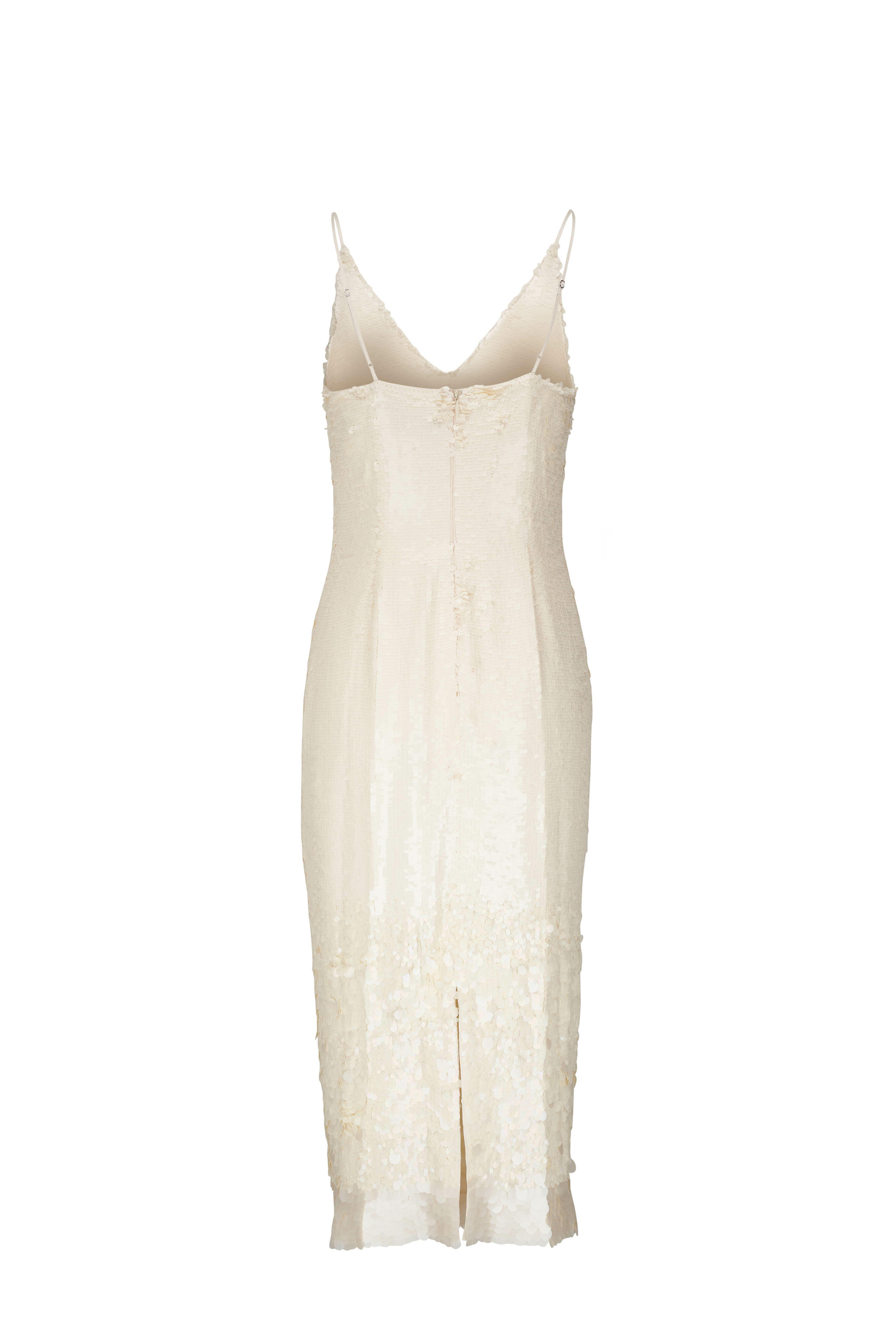 Veronica Beard - Perla Iridescent Off White Sequin Dress