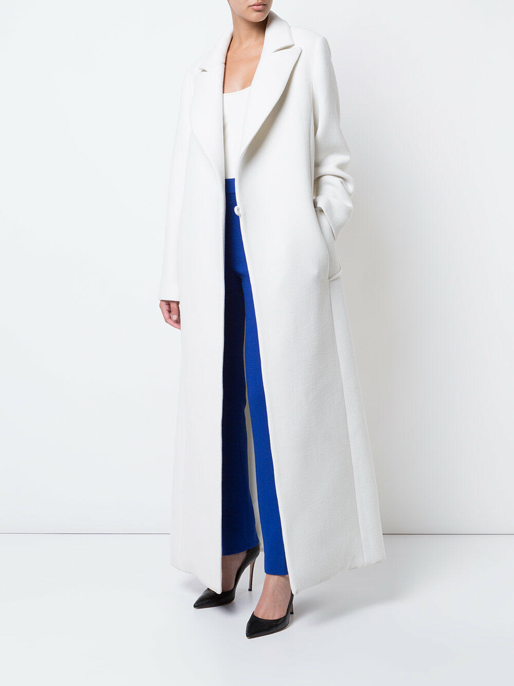 herlipto ／Hamilton Wool  Dress Coat Carolina Herrera Belted A-line Coat in Black — UFO No More