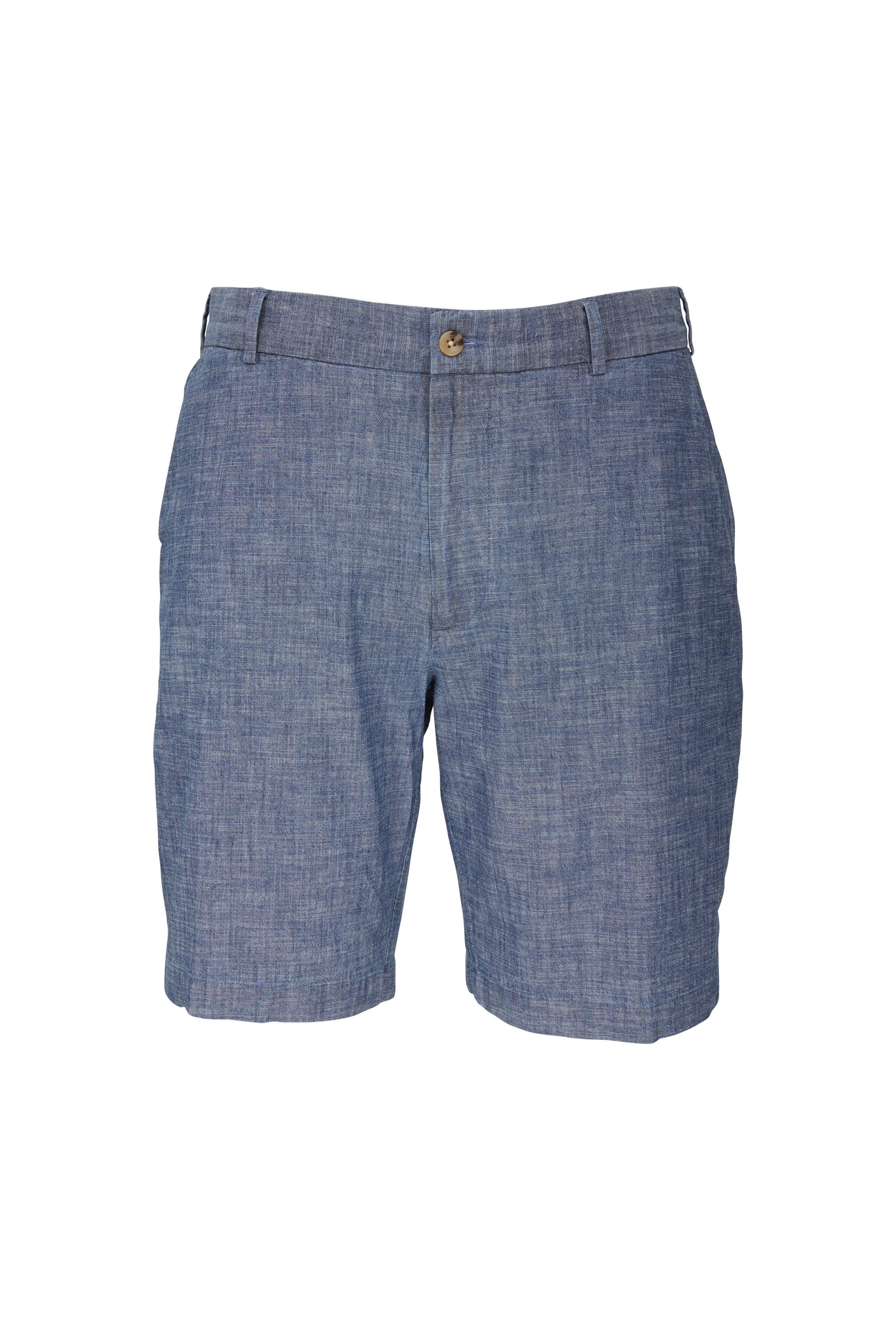 Peter Millar - Seaside Indigo Chambray Short | Mitchell Stores