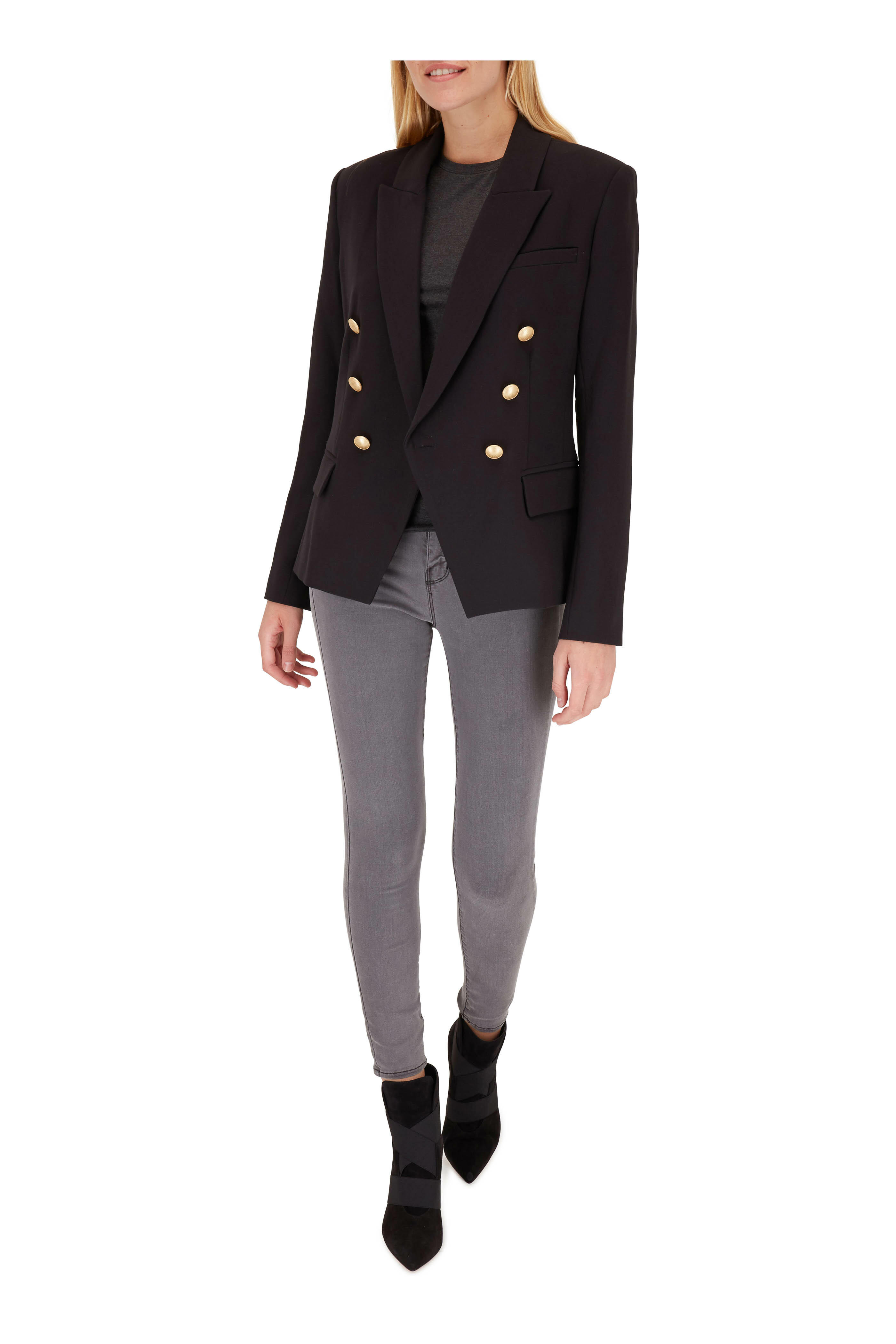 Gianvito Rossi - Pilar Black Suede Elastic Straps Ankle Boot, 85mm