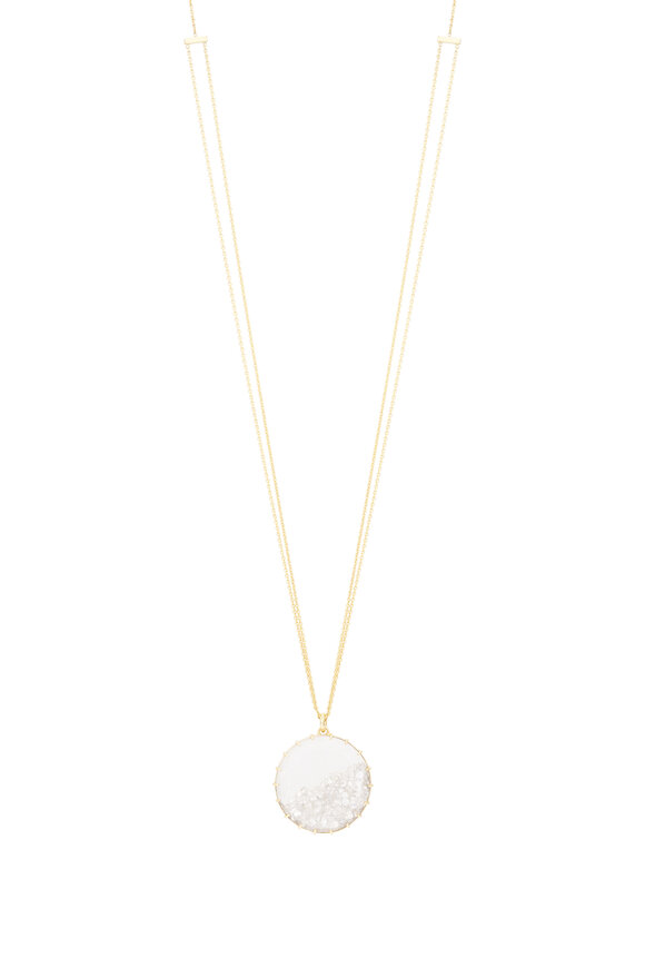 Renee Lewis 18k Yellow Gold 2 Chain Diamond Shake Necklace - view 1
