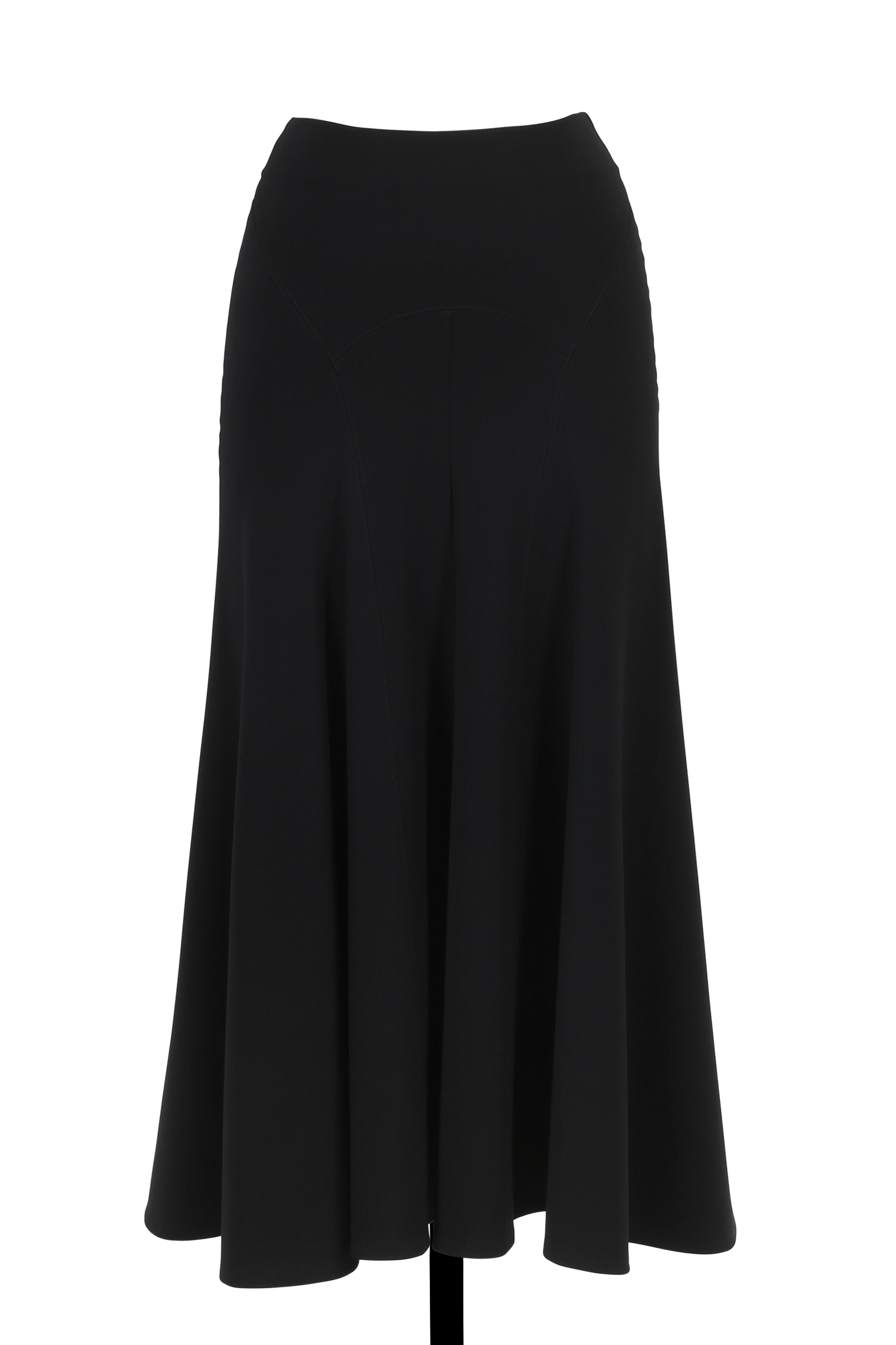 Derek Lam - Black Jersey Flared Midi Skirt
