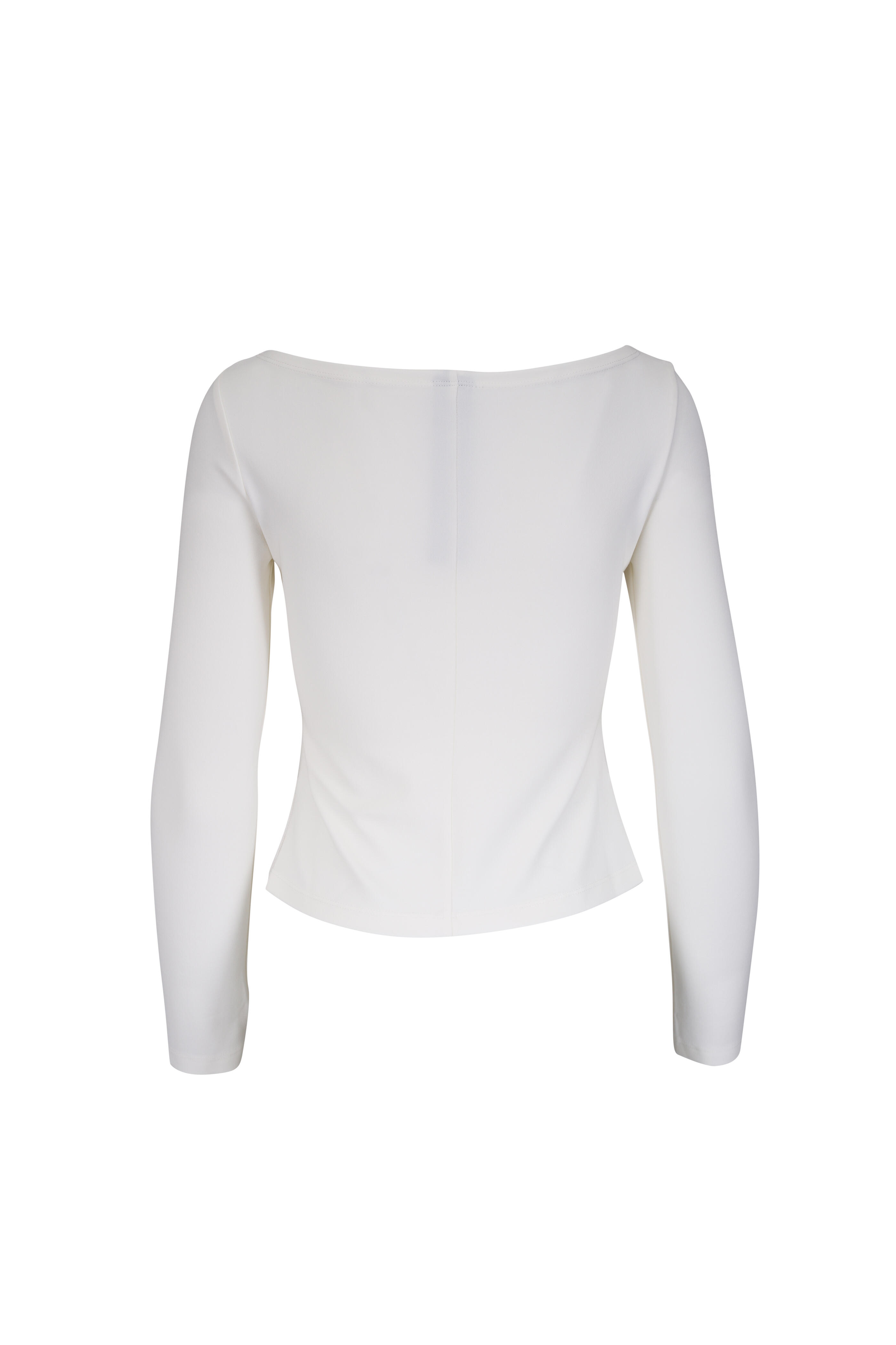 KZ_K Studio - Salatsch Slash Neck Off White Jersey Top