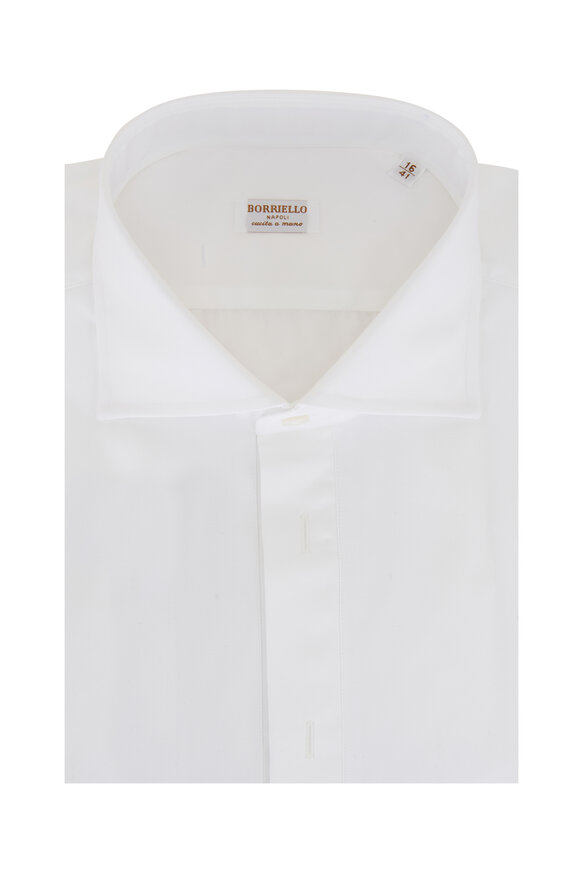 Borriello - White Cotton French Cuff Formal Shirt