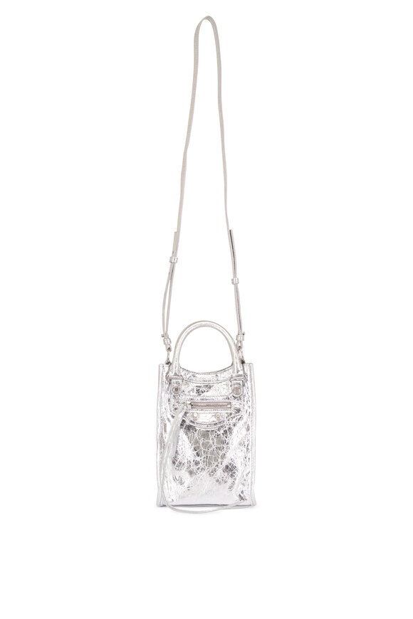 Balenciaga Le City Tote Silver Phone Holder Crossbody - view 1