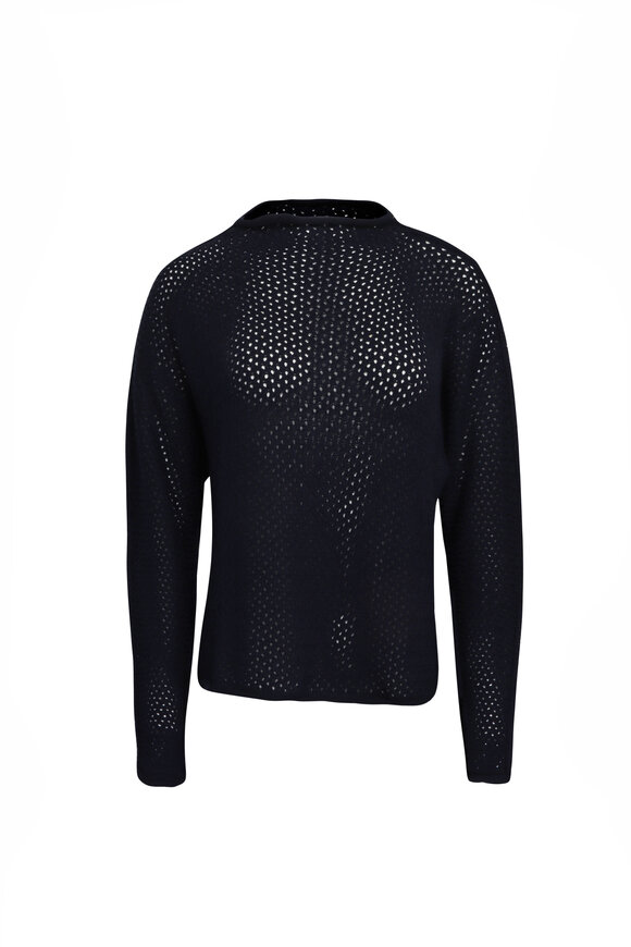 Frank & Eileen Monterey Pointelle Marine Sweater - view 1