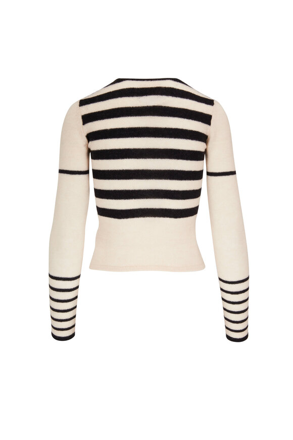 Khaite - Ivy Cream & Black Stripe Sweater