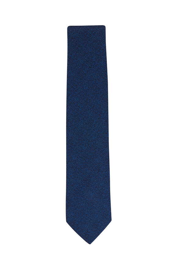 Bigi - Taro Solid Blue Silk Necktie