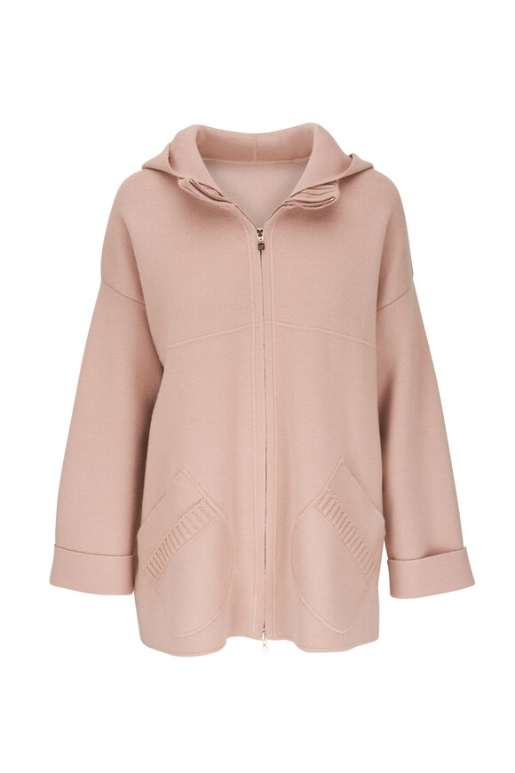 D.Exterior - Mauve Pink Zip Cardigan 