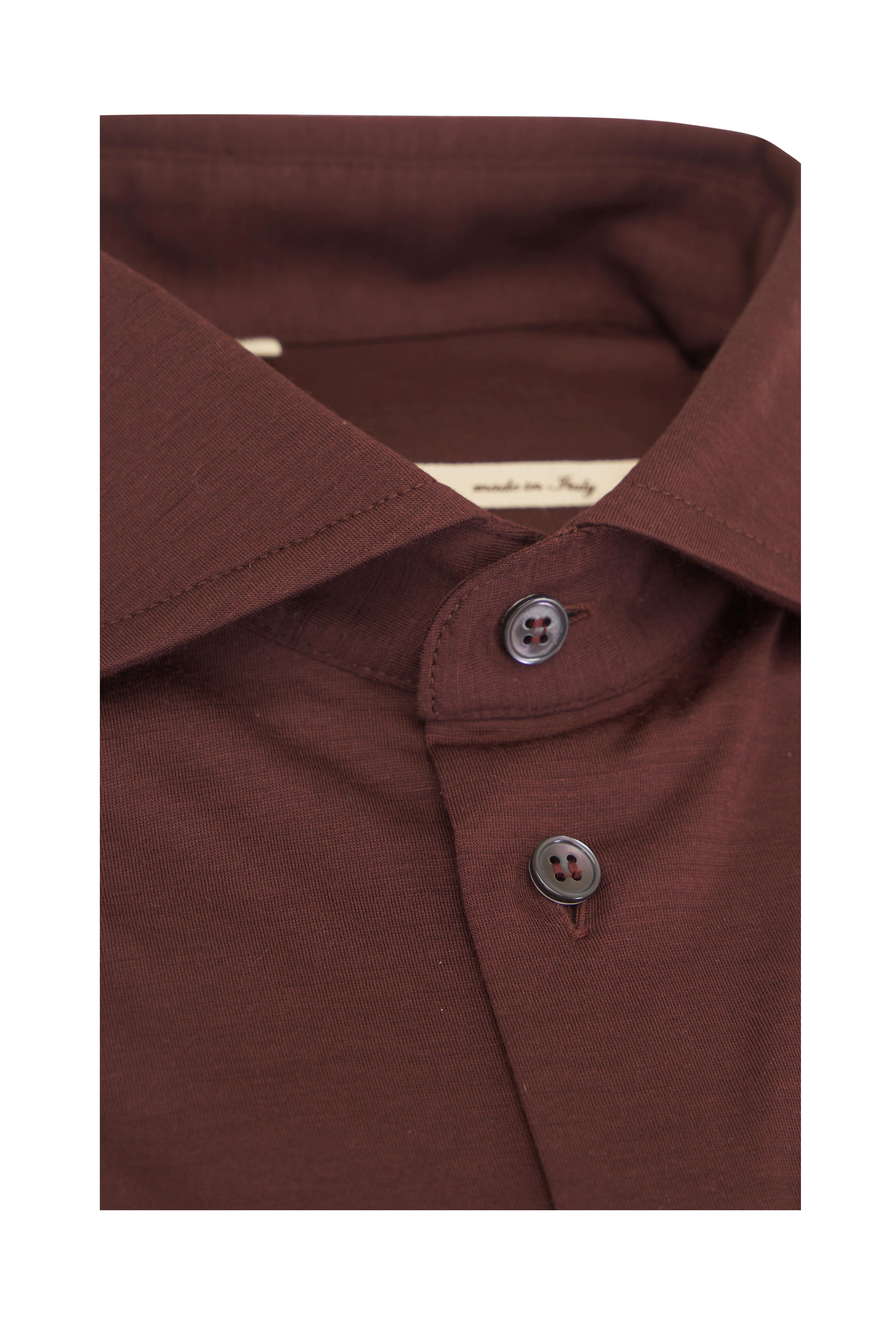 Maurizio Baldassari - Toffee Wool Knit Sport Shirt