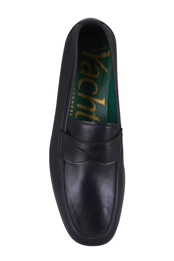 Fratelli Rossetti - Yacht Portofino Black Leather Penny Loafer display picture 3